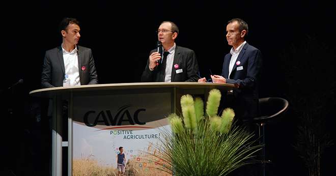 Olivier Joreau, directeur général adjoint, Jérôme Calleau, président, et Jacques Bourgeais, directeur général de Cavac. ©O.Lévêque/Pixel Image