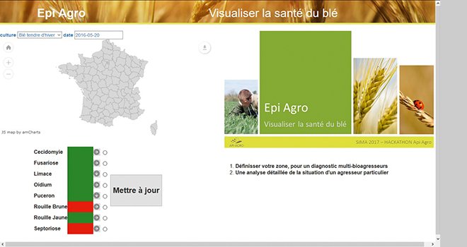 Epi Agro : outil interactif de l’état de santé des grandes cultures.