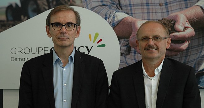 Alain Perrin, directeur général du groupe D’Aucy (à gauche) et Serge Le Bartz, président. © D. Bodiou/Pixel image