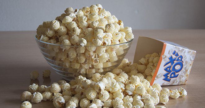 Le popcorn vrac, proposé notamment dans les salles de cinéma et les manifestations festives, a progressé de 25%. Photo : DR