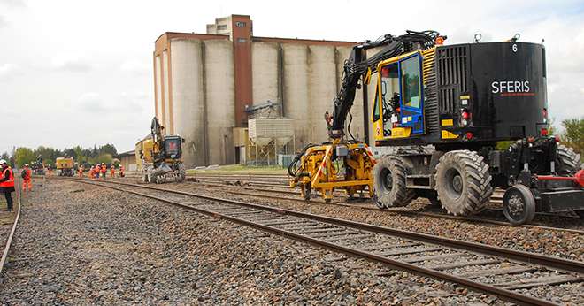 Remise à niveau de lignes capillaires fret ferroviaire. Photos : M. Lecourtier/Pixel Image
