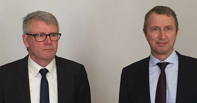 Jean-François Loiseau, président d'Axereal, et Philippe de Raynal, directeur général, ont insisté sur les problématiques auxquelles Axereal devra faire face pour aider ses adhérents. Photo : A.Lambert/Pixel image
