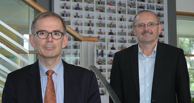 Alain Perrin, directeur général du groupe d’aucy, et Serge Le Bartz, président. Photo : D. Bodiou/Pixel image