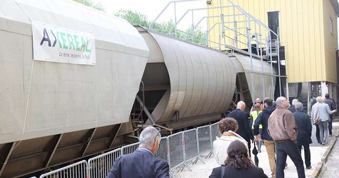 Inauguration de la ligne de fret capillaire Vendôme - Montoire-sur-le-Loir - Trôo. Photo : Axéréal