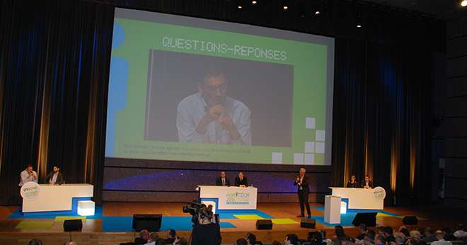 Table ronde lors de la plénière Agritech du 23 mars 2016. Photo : Morgane Stoyanov/Pixel image