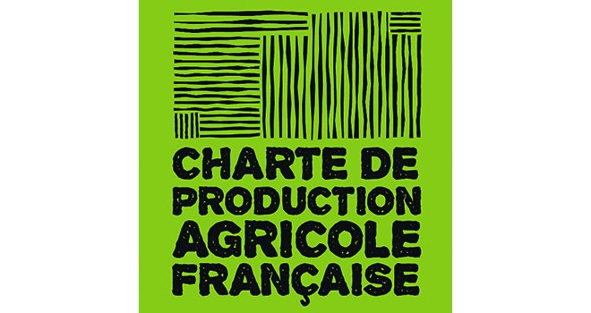 Le logo "charte de production agricole française" permet de donner une identité à la démarche tout au long de la filière. DR