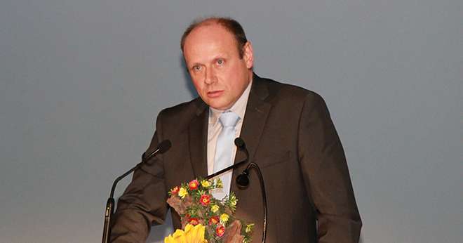 Christian Sondag, président de Lorca, à l'occasion de l'assemblée générale de la coopérative le 8 décembre 2015. Photo : Yannick Derhille/La Moselle agricole