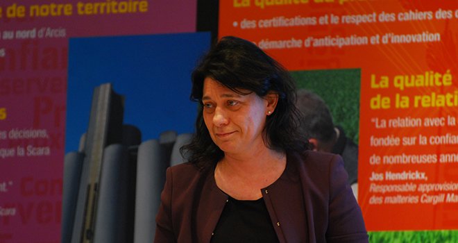 Malgré la qualité médiocre des blés, Agnès Duwer, directrice de la Scara, est plutôt satisfaite de la campagne 2014-2015. Photo : M. Lecourtier/Pixel image