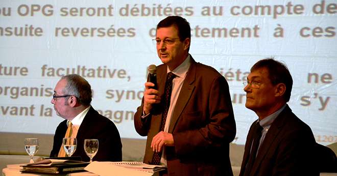 Richard Thiollet, directeur administratif et financier, Thierry Dupont, président, et Jean-Xavier Mullie, directeur général d’Agora. Photo : A. Cotens/Pixel image