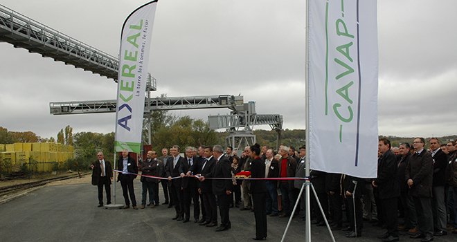 Inauguration du terminal fluvial Axéréal Cavap. Photo : S. Seysen/Pixel Image