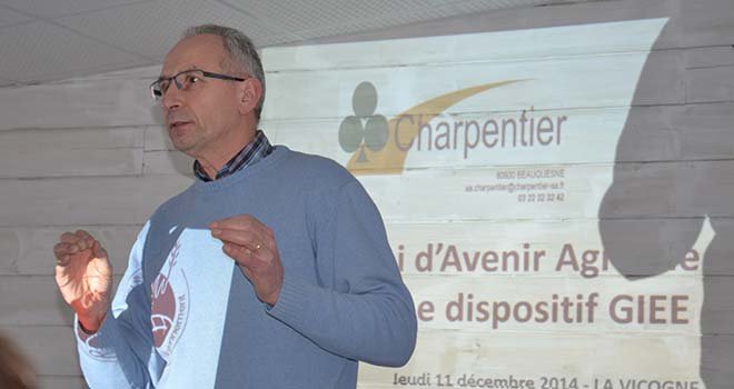 Francis Charpentier a organisé une réunion d’informations sur les GIEE en association avec le GIE Agriculture conseil et environnement. Photo : DR