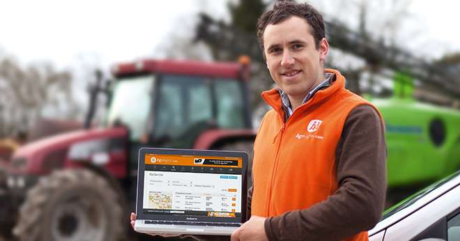 Pierre-Éloi Lesage, fondateur d’AgriAgree.com : « Grâce à cette plateforme de mise en relation des agriculteurs, des acheteurs, et des fournisseurs, je voulais offrir une meilleure visibilité aux producteurs. » CP : AgriAgree