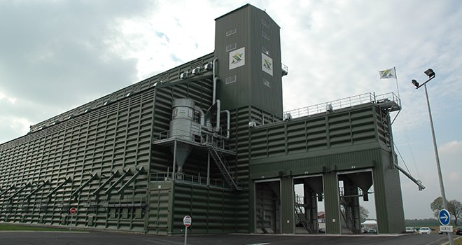 Noriap a investi 9 millions d’euros pour son silo de Hautvillers-Ouville. Celui-ci est le 3ème en capacité de stockage pour la coopérative. CP S.Bot/Pixel image