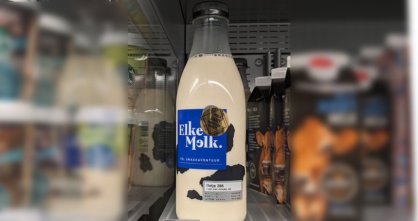 Dans chaque de la marque ElkeMelk, le lait provient d’une seule vache. Ici, de Betje 286. Photo : A. Legendre/ Terroir Est