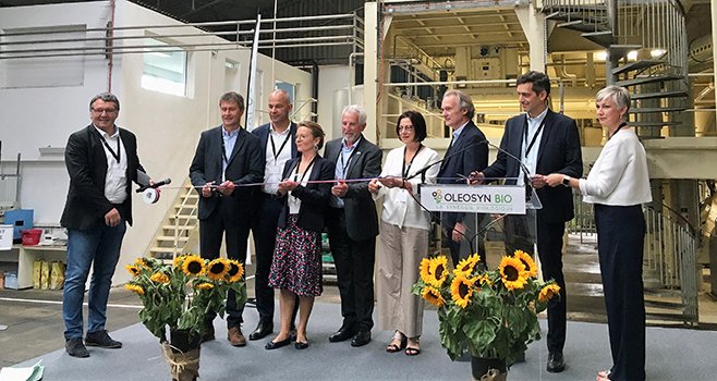 L'inauguration de l’usine Oléosyn Bio de Thouars, au nord des Deux-Sèvres, détenue par Terrena et Avril, a eu lieu mercredi 29 juin 2022. © O.Lévêque/Pixel6TM