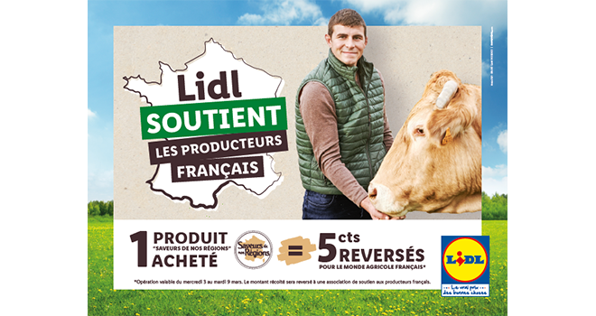 Lidl met en place une nouvelle opération pour soutenir les agriculteurs. ©DR