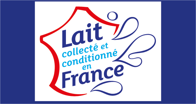Le logo « Lait collecté et conditionné en France » lancé par Syndilait apparaîtra sur les briques et bouteilles de lait françaises ces prochaines semaines. Photo: Adocom