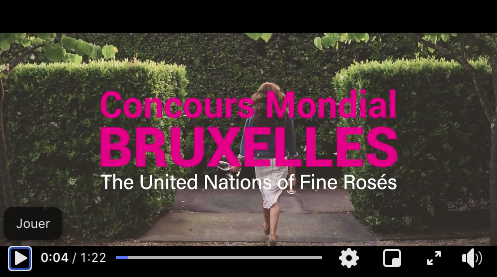 Concours Mondial de Bruxelles dédié aux vins rosés