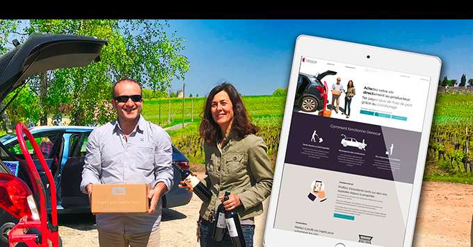 Œnocar permet  de connecter conducteurs  et viticulteurs, et ainsi de réduire les frais de livraison. Photo : DR