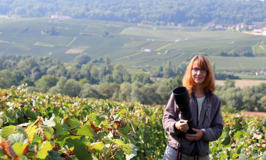 L’agence Clic et Plume, dirigée par Carine Charlier, réalise des prestations digitales pour le compte  de vignerons. Photo : Carine Charlier