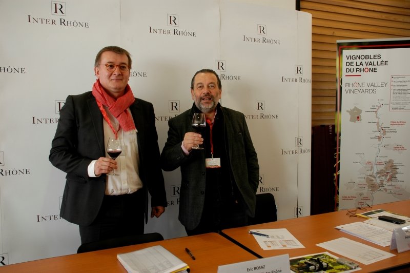 Eric Rosaz et Michel Chapoutier ont présenté les réponses de la vallée du Rhône face aux évolutions de la consommation.