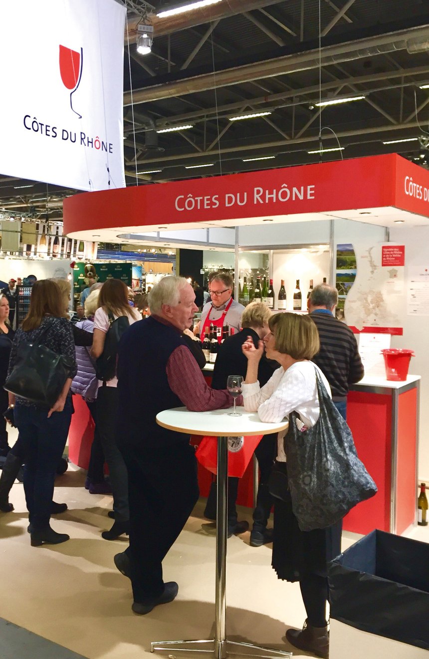 Pour promouvoir les vins de la région directement aux consommateurs, Inter-Rhône est présent sur le Salon Food &amp; Wine de Stockholm. Photo : Inter-Rhone