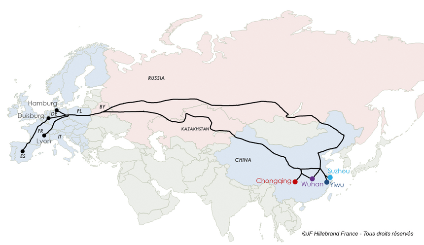 Des tests sur le rail  sont menés entre  l’Europe et la Chine. 