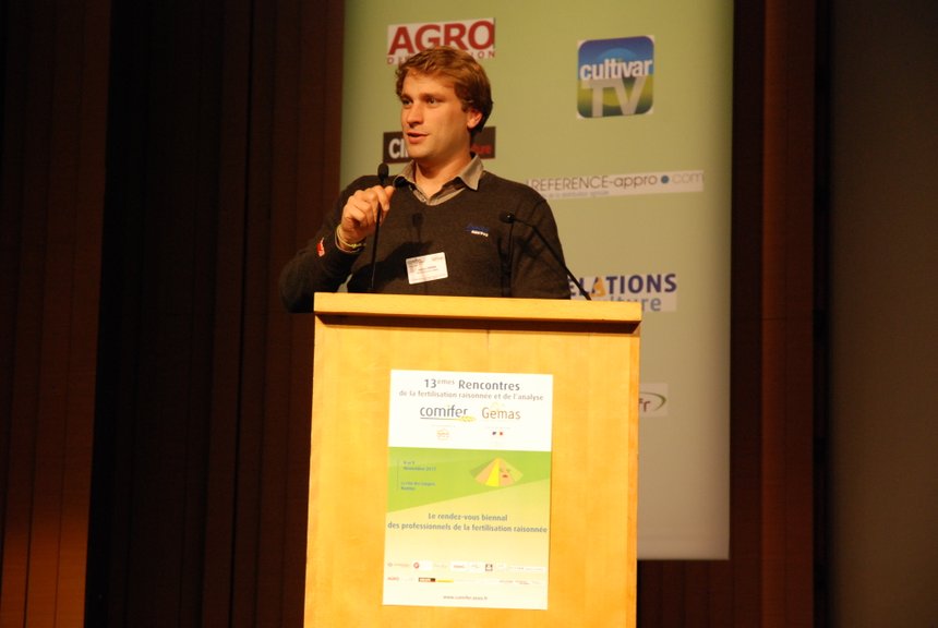 Baptiste Soenen, ingénieur services du pôle agronomie d'Arvalis-Institut du végétal. Photo O.Lévêque/Pixel Image