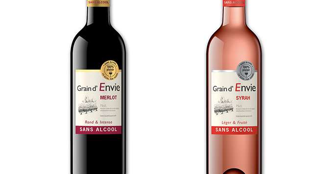 Tous les plaisirs liés au vin, sans les inconvénients de l’alcool : c’est le créneau sur lequel se positionnent les deux boissons « Grain d’envie ». Photo : DR