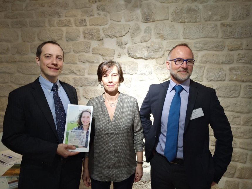 De gauche à droite : Julien Durand-Réville, Eugénia Pommaret et Nicolas Kerfant de l’UIPP ont présenté la plateforme mon-phyto-pratique-fr à la presse le 23 février 2017. Photo S.Bot/Pixel image