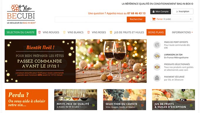Le site becubi.com, né cette année, se consacre à la vente en ligne de vin de petits producteurs conditionné en Wib. 