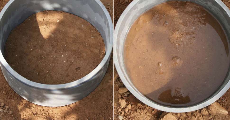 Test d’infiltrométrie simplifié de Beer Kan. © Lycée agricole privé de Bonneterre