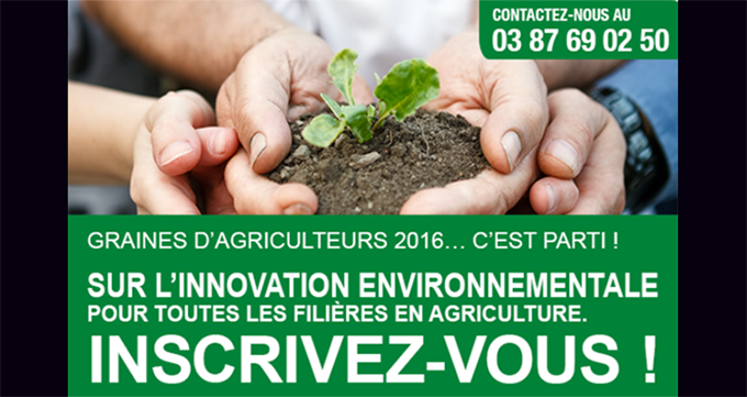 Les inscriptions au concours Graines d'Agriculteurs sont ouvertes jusqu'au 31/03/2016 !