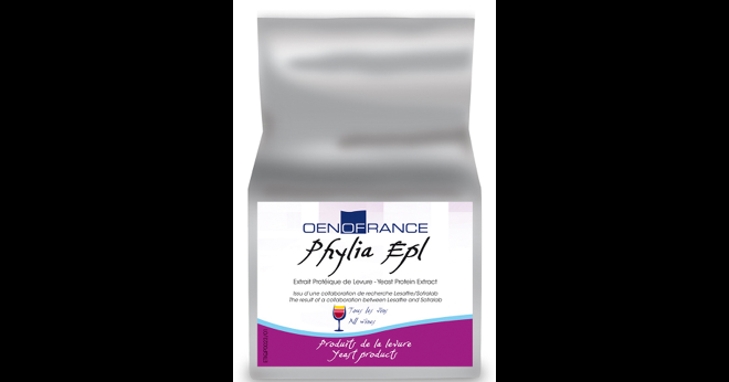 Phylia EPL est la nouvelle colle sans allergène d’ŒnoFrance. Les extraits  de levures utilisés permettent de réduire l’astringence des tanins sur vins rouges et l’amertume sur vin blanc et rosé. « Nous souhaitons faire entrer Phylia EPL dans la liste positive des produits œnologiques autorisés en AB lors de sa prochaine révision en 2015 », précise Christophe Morge de la société Sofralab. Photo : DR