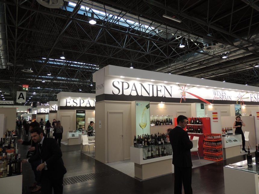 Stand des vins d'Espagne lors de ProWein 2013 dans le Hall 4