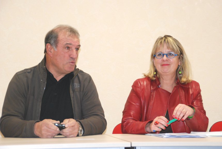 René Moreno, président de la cave coopérative de Montagnac (34) et Catherine Grèze, eurodéputée Sud-Ouest étaient réunis pour évoquer les sujets d'actualités de la filière (S.Favre/Pixel image)