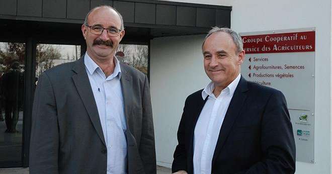 Thierry Lafaye (à droite), directeur général d'Océalia, et Philippe Delusset, président d'Océalia ont rappelé que la fusion a été utile pour maintenir leurs performances économiques. Photo O.Leveque/Pixel Image
