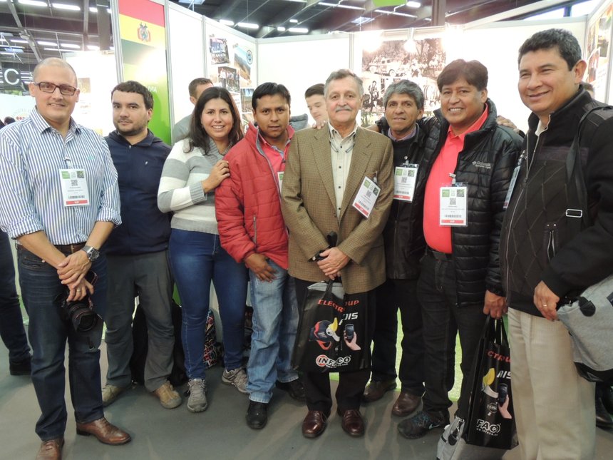 Une délégation bolivienne importante était présente au Vinitech 2016 (S.Favre/Pixel Image)
