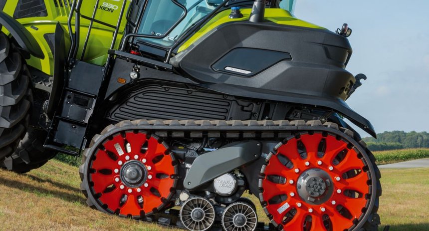 Tracteur Claas : Des chenilles plus larges pour l'Axion Terra Trac
