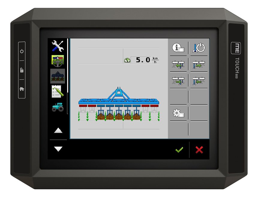 L'application Isobus pour bineuses est disponible sur le terminal Touch800.© Müller