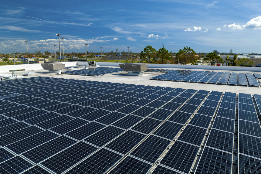 Panneaux photovoltaïques Entrepôt