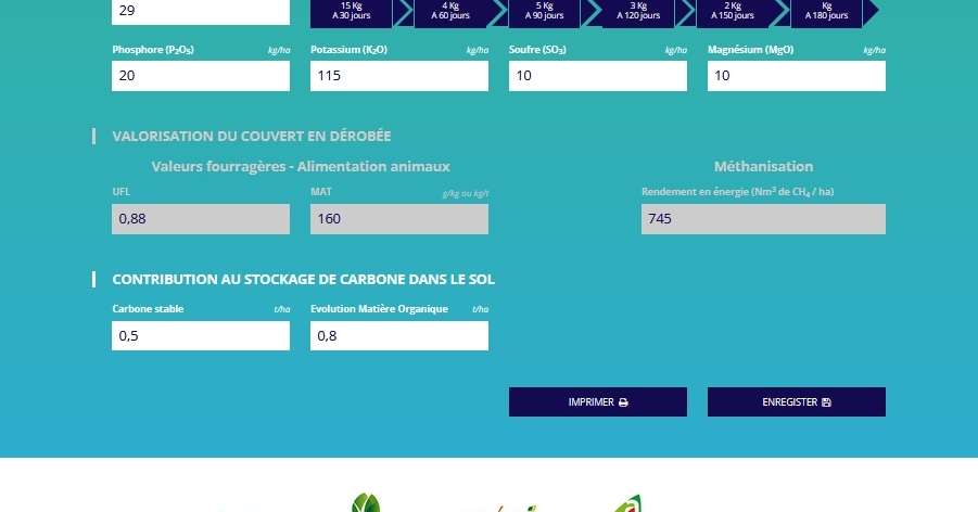 En ligne, l’application de la méthode MERCI permet d’estimer la quantité d’éléments fertilisants contenu dans un couvert végétal.