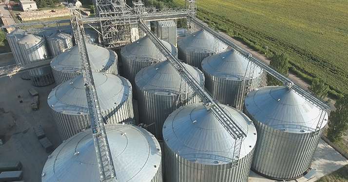 Silos of grain