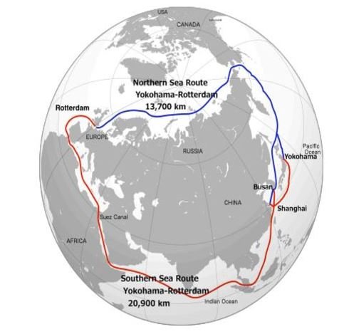 Northern Sea Route crédit: Netherlands Bureau for Economic Policy Analysis