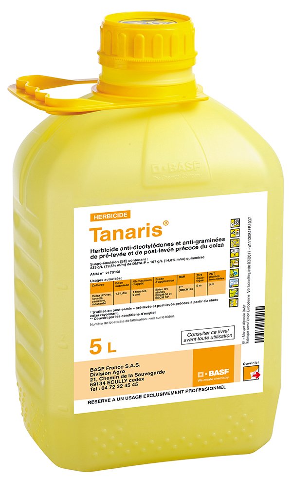 Tanaris de BASF, herbicide de prélevée et postlevée précoce sur colza. © BASF