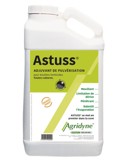 Astuss, adjuvant pour bouillies herbicides. © Agridyne
