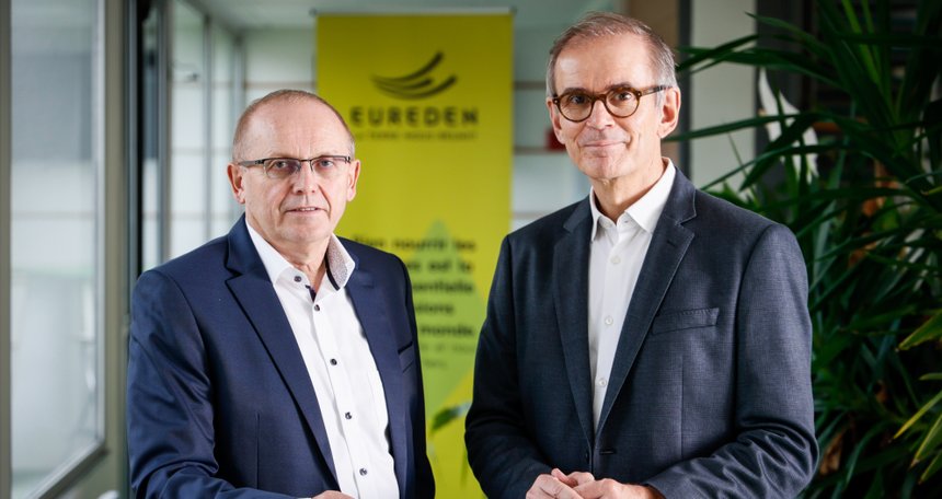 Serge Le Bartz, président d'Eureden et Alain Perrin, directeur général. © Eureden