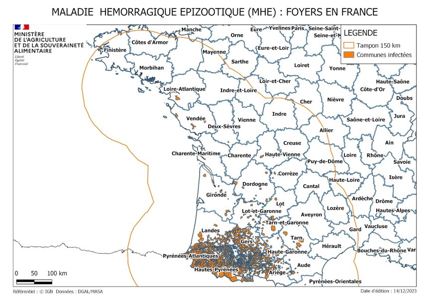 Foyers MHE en France, le 03/01/2024