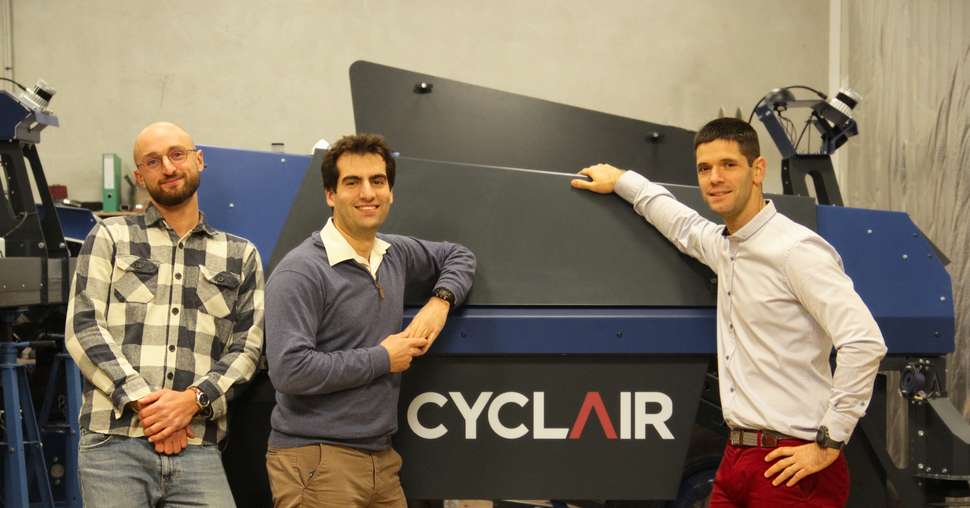 Sébastien Gorry, Quentin Guillemot et Camille Auger, cofondateurs de Cyclair