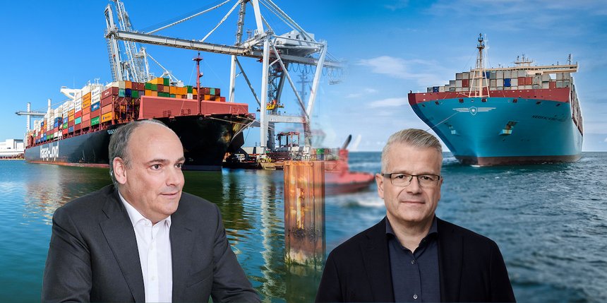 Rolf Habben Jansen (Hapag Lloyd) et Vincent Clerc (Maersk)